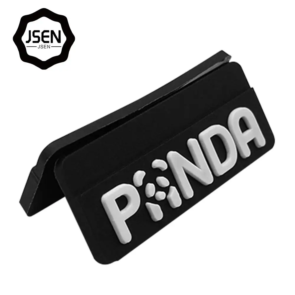 Sew on Embossed Custom Private Brand Name 3D Logo Garment Soft PVC Rubber Patch Labels for Clothing