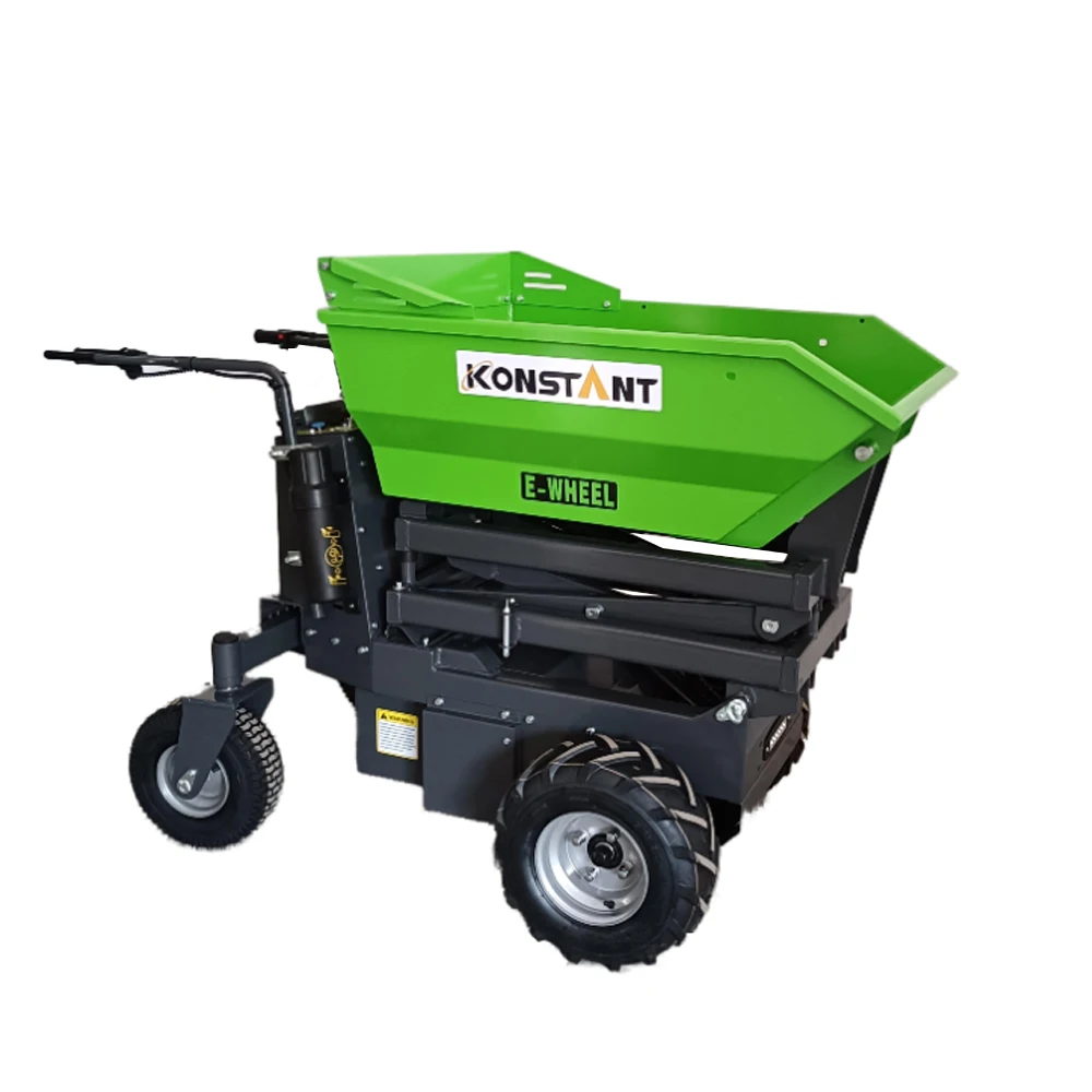 KONSTANT Mini Electric Dumper 500kg Bucket Capacity Small Battery Power Transfer Hydraulic Dumping Farm Used Mini Loader Engine