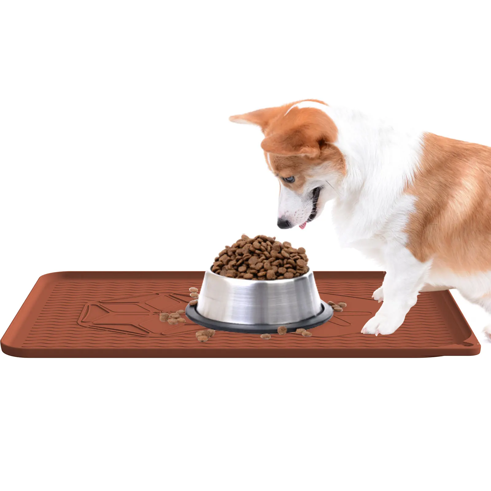 Non-sticking Paw Shape Silicone Large Size Food Dog Cooling Cat Litter Double Layer Bed Feeding The Lick Play Pet Mat
