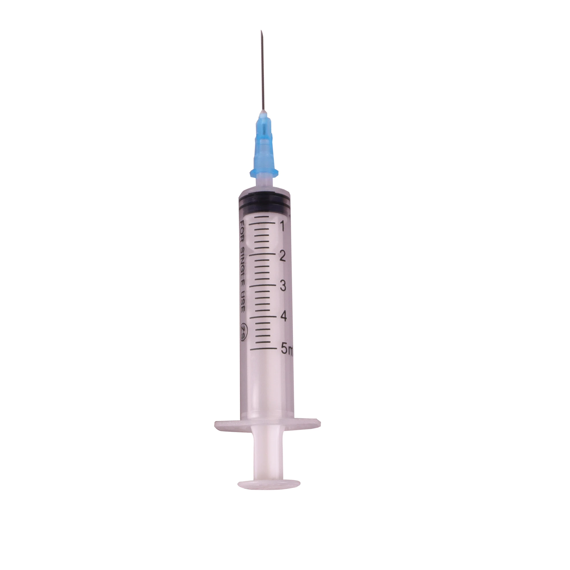 Sterilized disposable plastic injection syringe for hospitai use