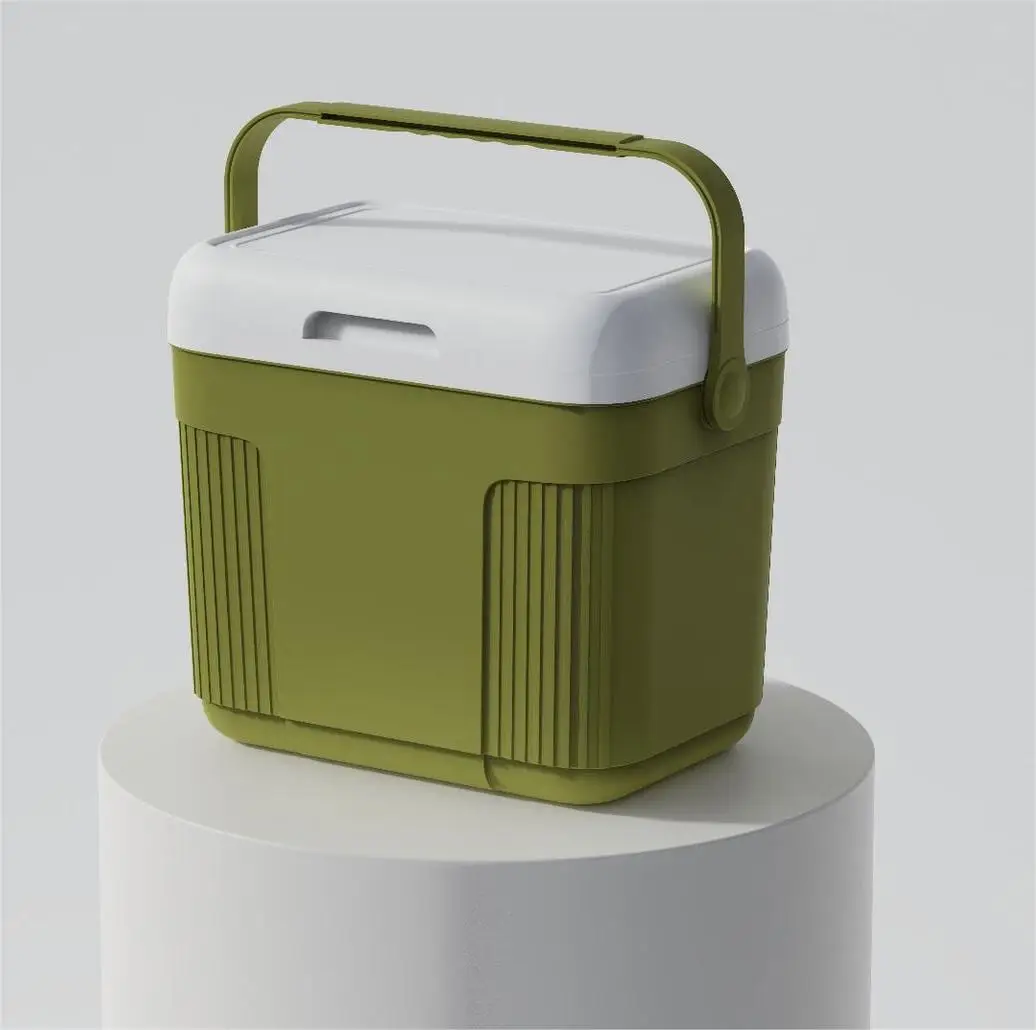 10L Small Plastic Ice Cooler PU Foam Insulated Cooler Box,Portable Refrigerator Cooling Box for outdoor picnic
