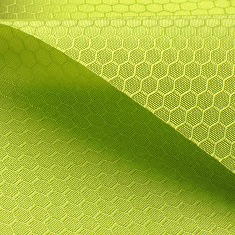 600D Polyester Jacquard Honeycomb Ripstop Oxford Fabric With PU Coating Tear Resistant Waterproof Outdoor Fabric for Luggage