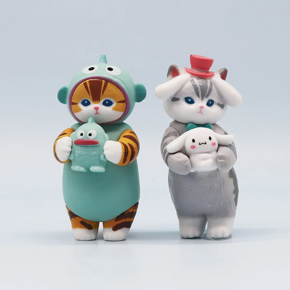 Wholesale Japan Anime 6pcs set Sanrioo Melody Animal Figure Pvc Model Figure Cartoon Kuromi Mystery For Children Toys