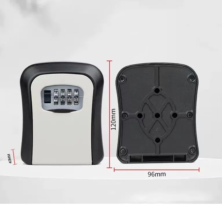 Plastic Wall Mounted 4 digit Code Mount emergency password Key Lock Box Home Storage Key Lock Box