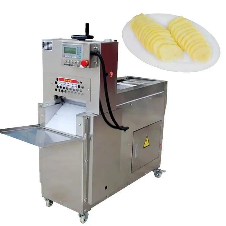 Commercial automatic full SS304  Industrial meat slicer slicing machine frozen beef meat cutting machine for mutton roll cutting