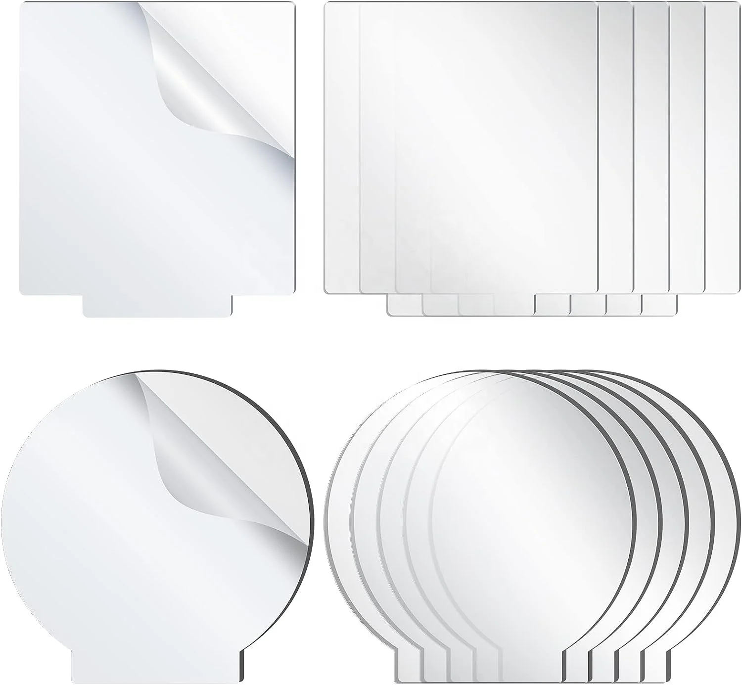 Acrylic Sheet Clear Cast for LED Light Base, Customized Size Thickness Transparent Panel Board with Protective Film