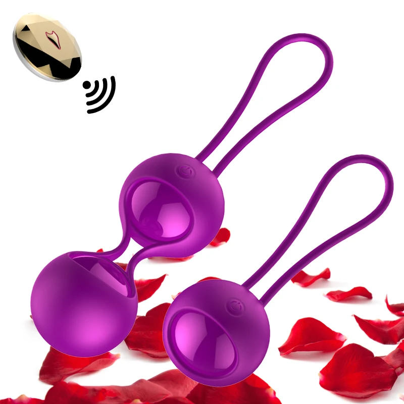 Adult Toys Exercise Kegel Balls Silicone Women Dumbbell Kegel Balls Jump Love Eggs Purple  For Women
