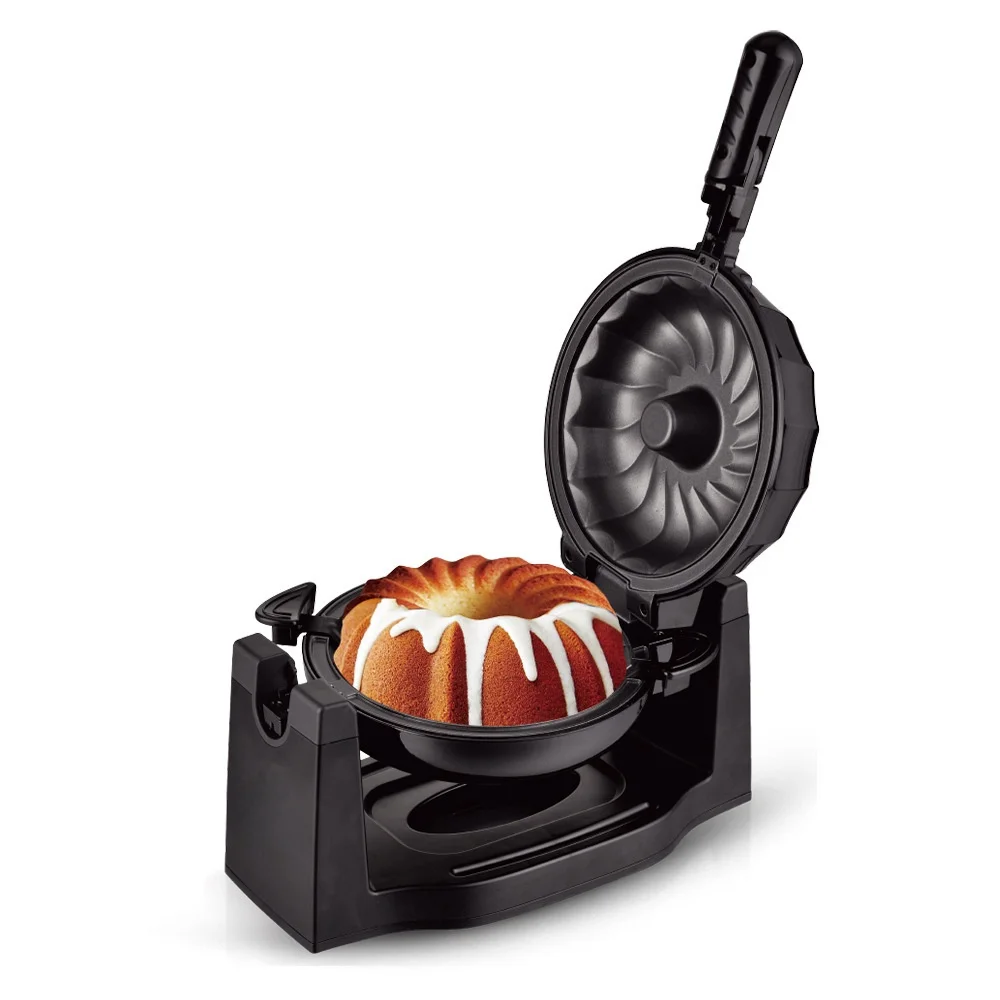 Hot Sale Rotated Bundt Cake Maker New Design Electric Grill Sandwich Maker Household Kitchen Use Plastic Waffle