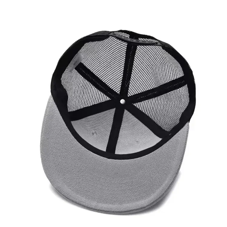 Wholesale Plain 6 Panel Trucker Cap Embroidery Snapback Mesh Sports Baseball Cap  Hat Blank Trucker Hats For Man