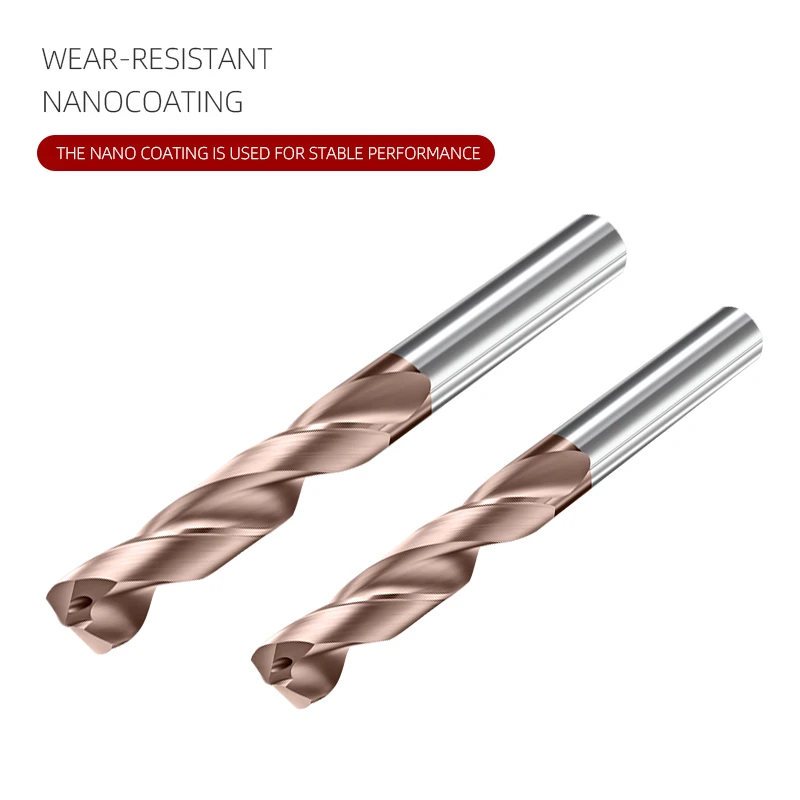 Factory Wholesale 5D Internal Cooling Carbide Twist Drill Bits, CNC Drill Bits for Carbon Steel Cast Iron