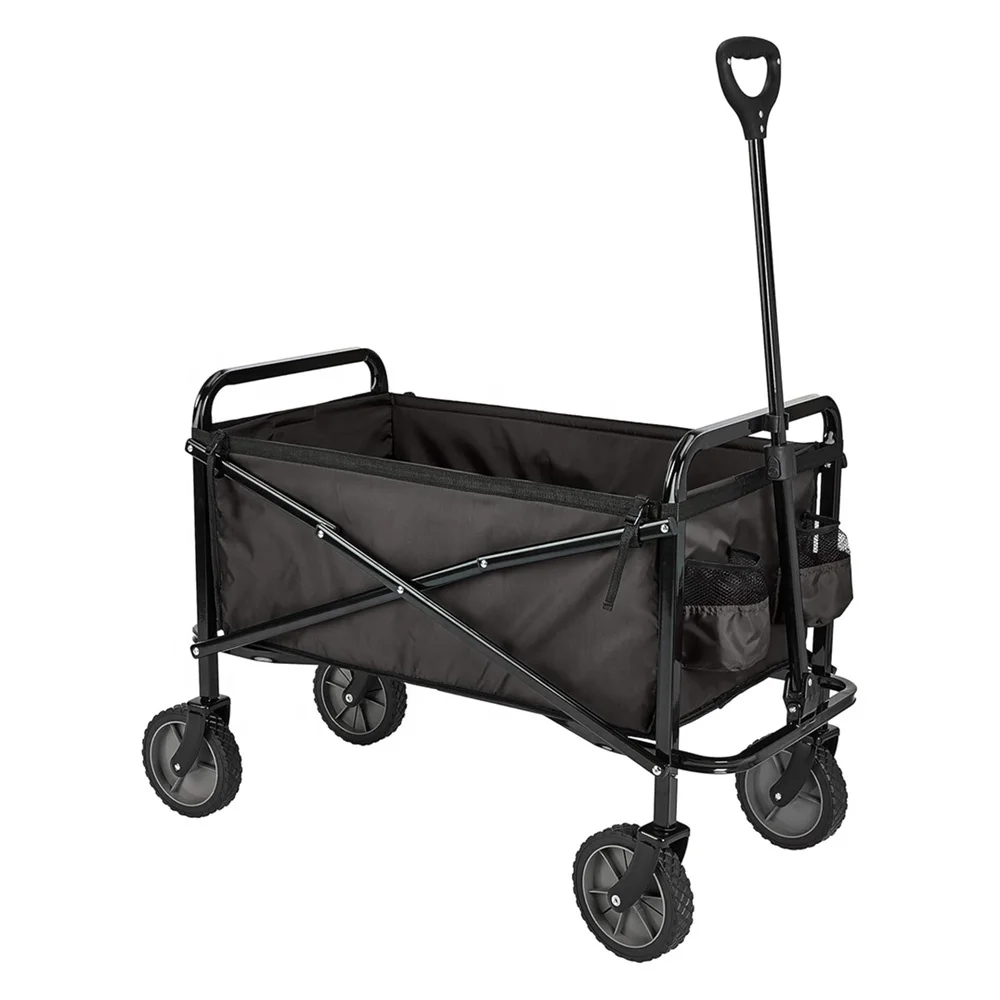 C13-CT1013 Aluminum 120kg (265lbs) Capacity Garden Foldable Hand Trolley Cart for Travelling and Camping
