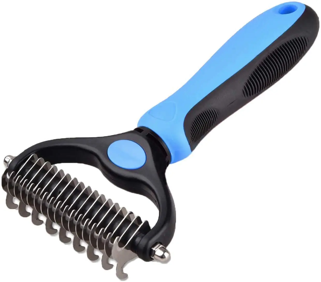 Инструмент для ухода за шерстью животных 2-сторонний подшерсток грабли для кошек и собак безопасный Dematting гребень для легкого маты и спутывания удаления