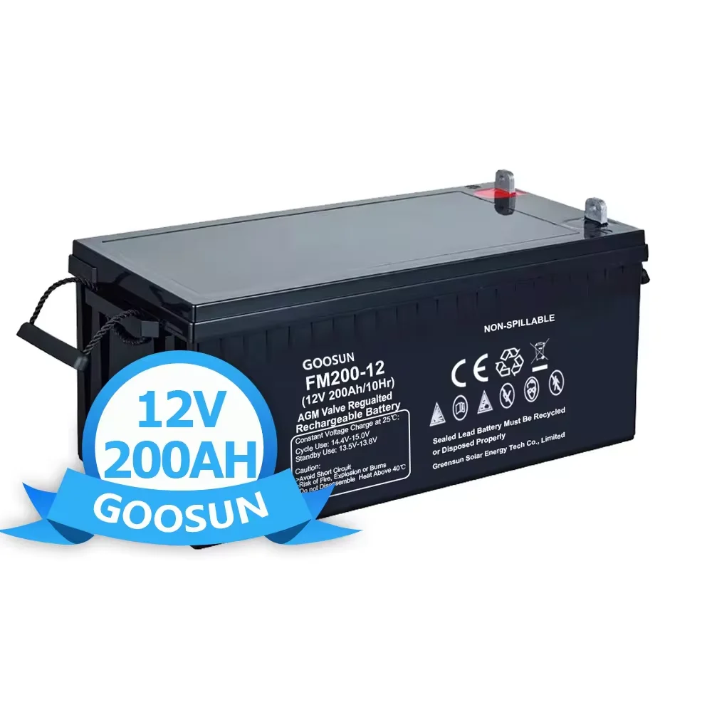 Deep Cycle AMG Battery Solar Storage Battery 12V 200ah For Solar Power Systems Price