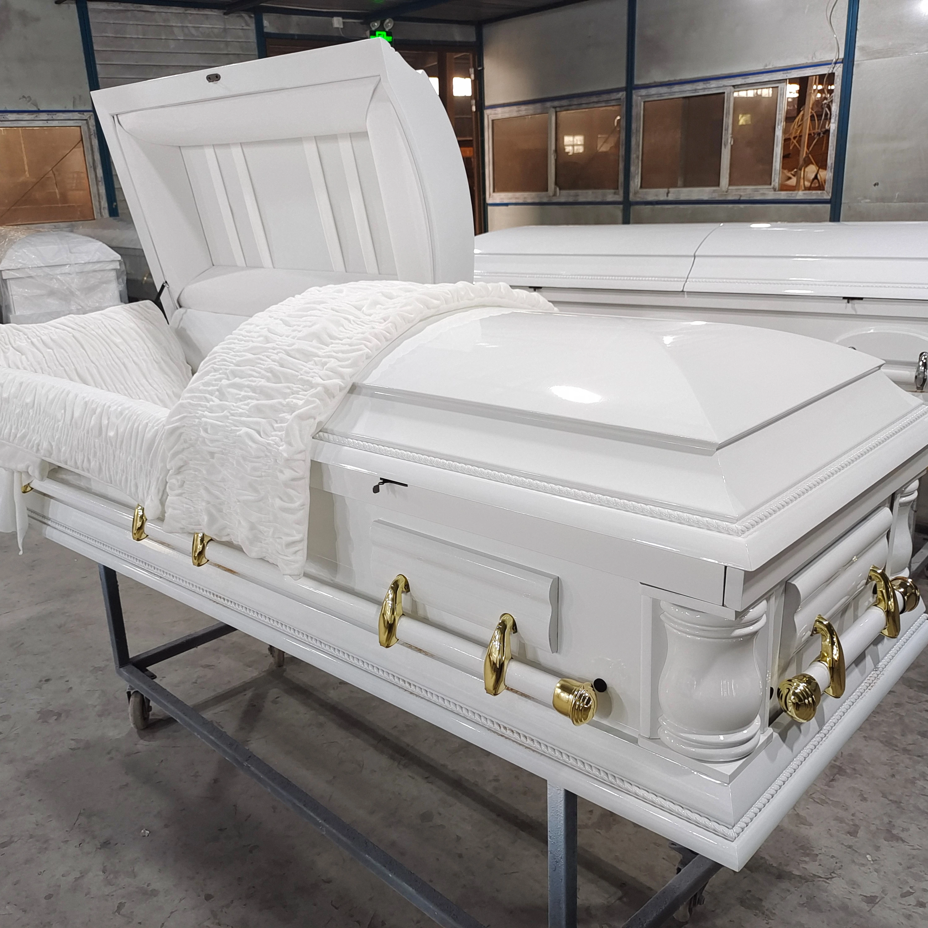 CAMERON Funeral Supplies Ataud White Casket From Wuhu Yuanfeng Company