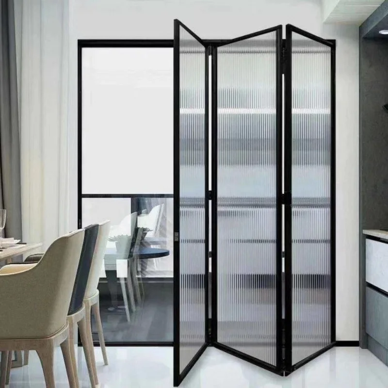 DTOP Bifold Folding Sliding Doors Narrow Foldable Door Aluminum Door For Houses