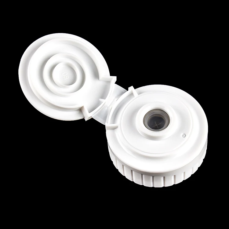 Hot sale 38/400 food grade plastic flip top cap with silicone valve for honey/ketchup bottle