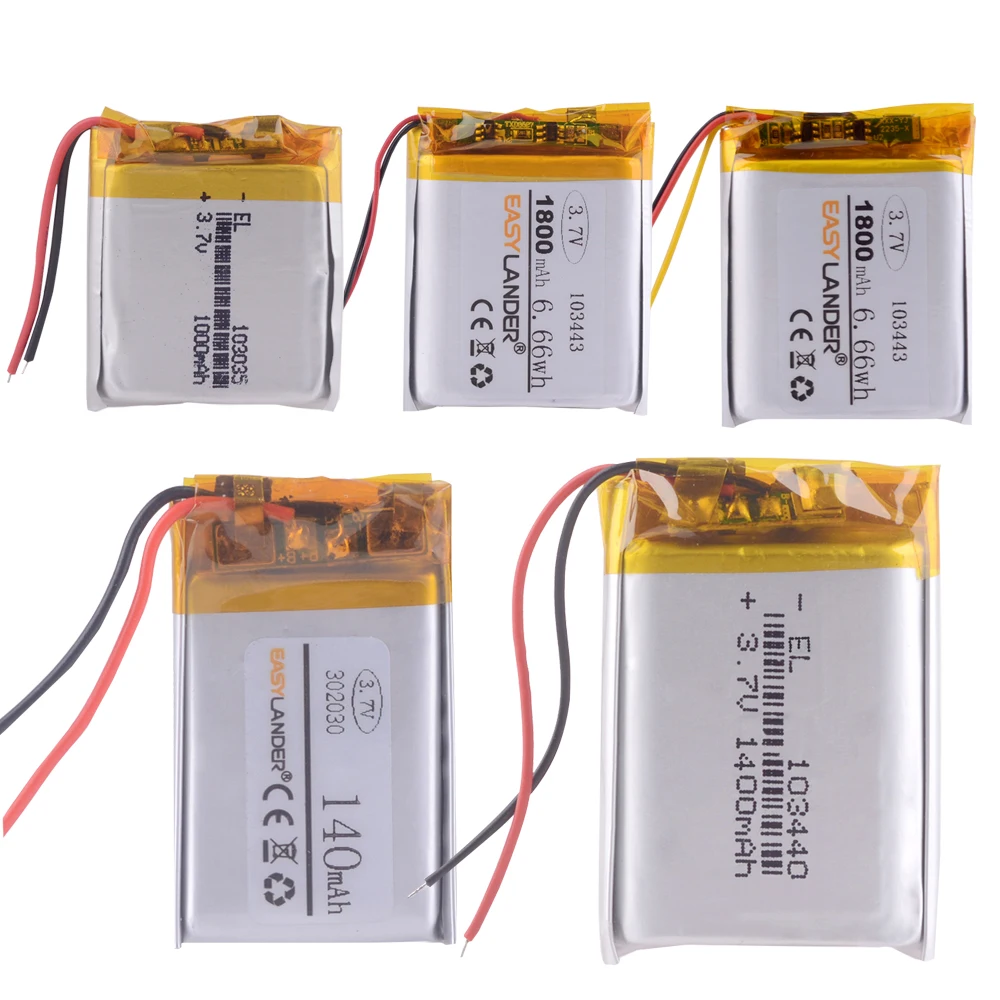 3.7V 1000mAH 103035 Polymer lithium ion / Li-ion battery small batteries