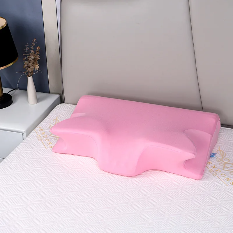 Beezin Wholesale High Quality Curved Face Design Latex 100% Natural Sleeping Memory Foam Neck Travel Pillows