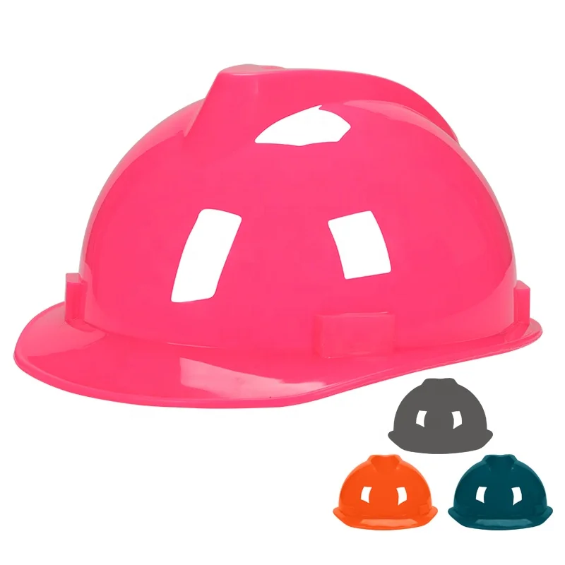Custom Color Black Grey Safety Helmet Pink Orange Green Hard Hat