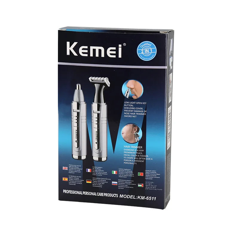  Kemei KEMEIKM-6511 электрическая машинка для стрижки волос в носу оптовая продажа