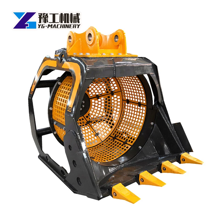 New Multifunctional Excavator Screening Bucket Shredder Crusher Bucket for sale
