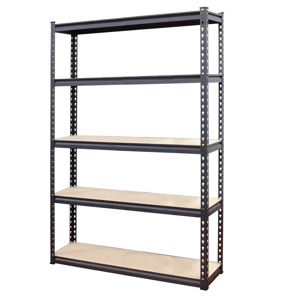5 tier metal frame MDF wooden shelves garage shelves storage racks shelving units