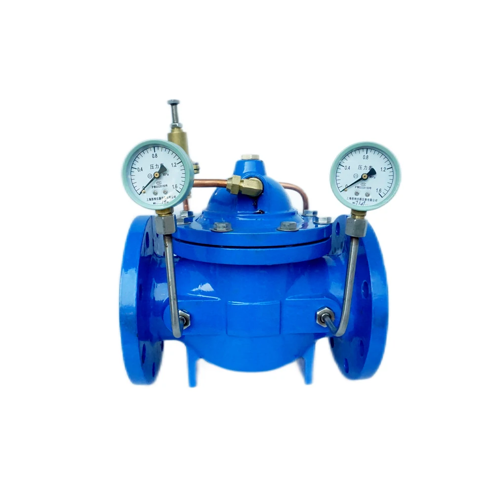 DN40-DN600 PN16 Ductile Iron 200X Adjustable Pilot Operated Pressure Reducing Hydraulic Control Valve