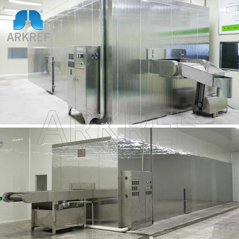 High Efficiency Blast Chiller Freezer Tunnel Freezer Sea Food Quick Freezing Stainless Steel 304 Iqf Tunnel For Sea Food Meat