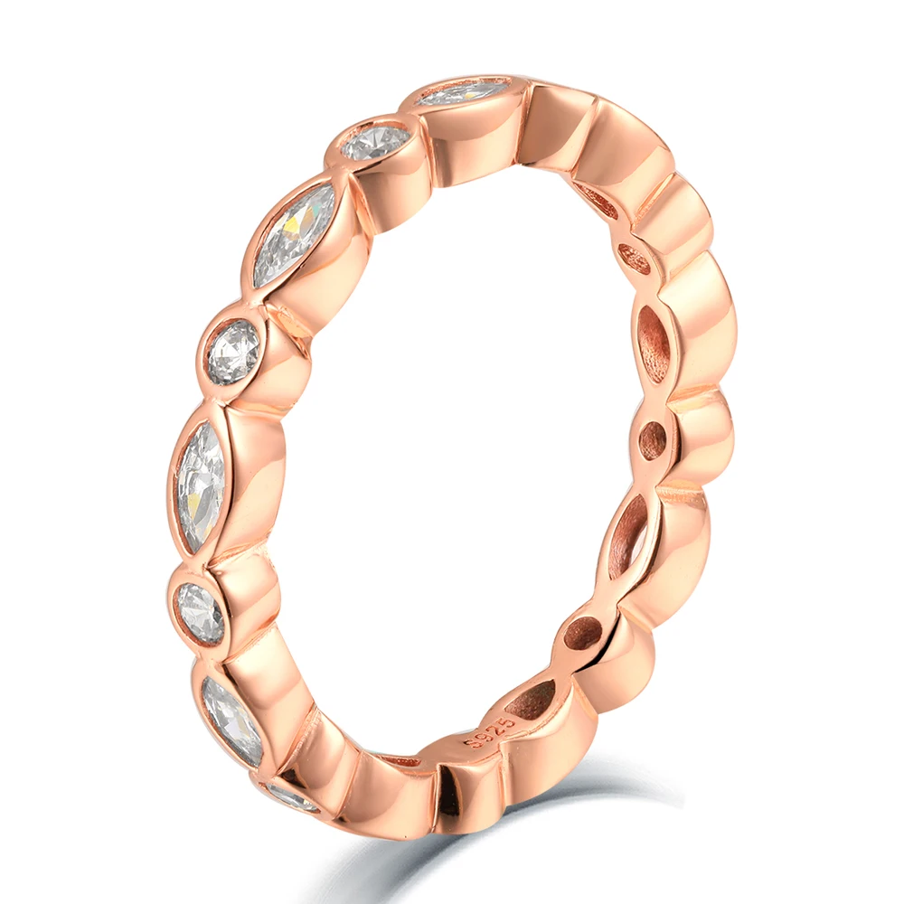 S925 sterling silver horse eye circle full diamond forefinger ring ornaments