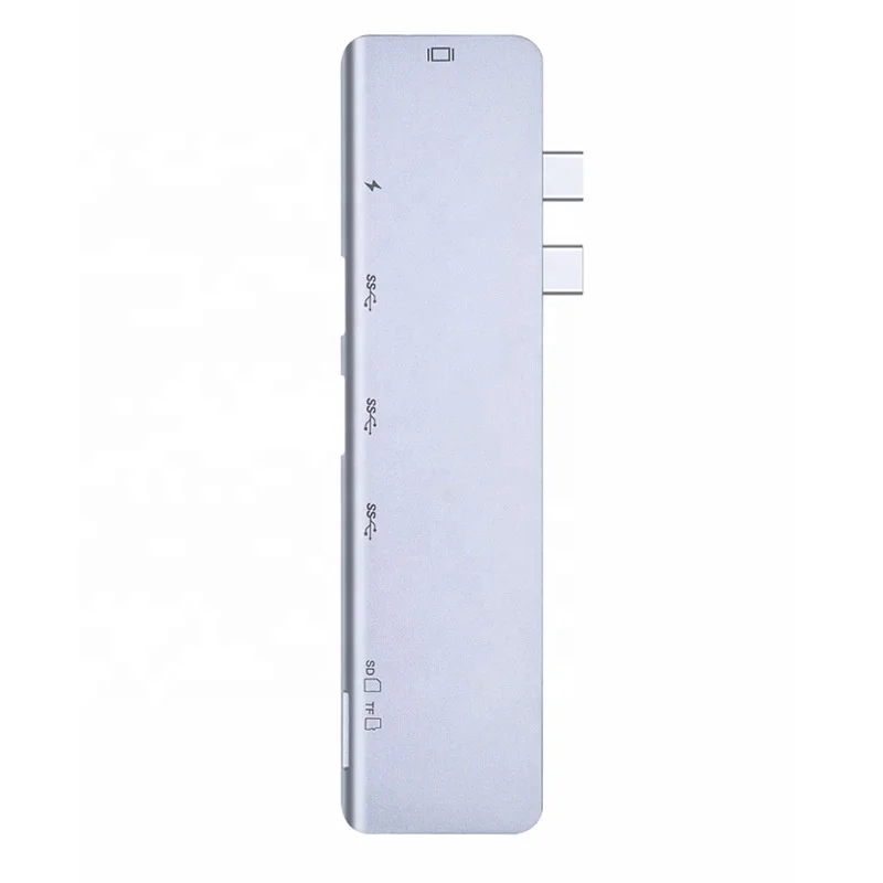 Usb c многопортовый концентратор hdmi- usb3.0 pd 100 Вт type c sd/tf 7 в 1 разветвитель thunderbolt 3