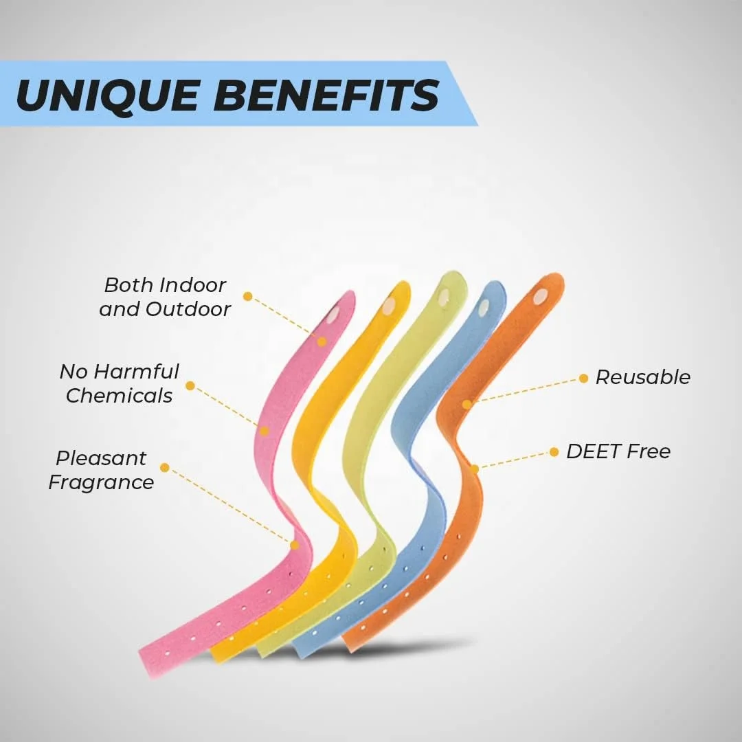 Wholesale manufacture Microfiber material Mosquito and Insect repellent bracelet