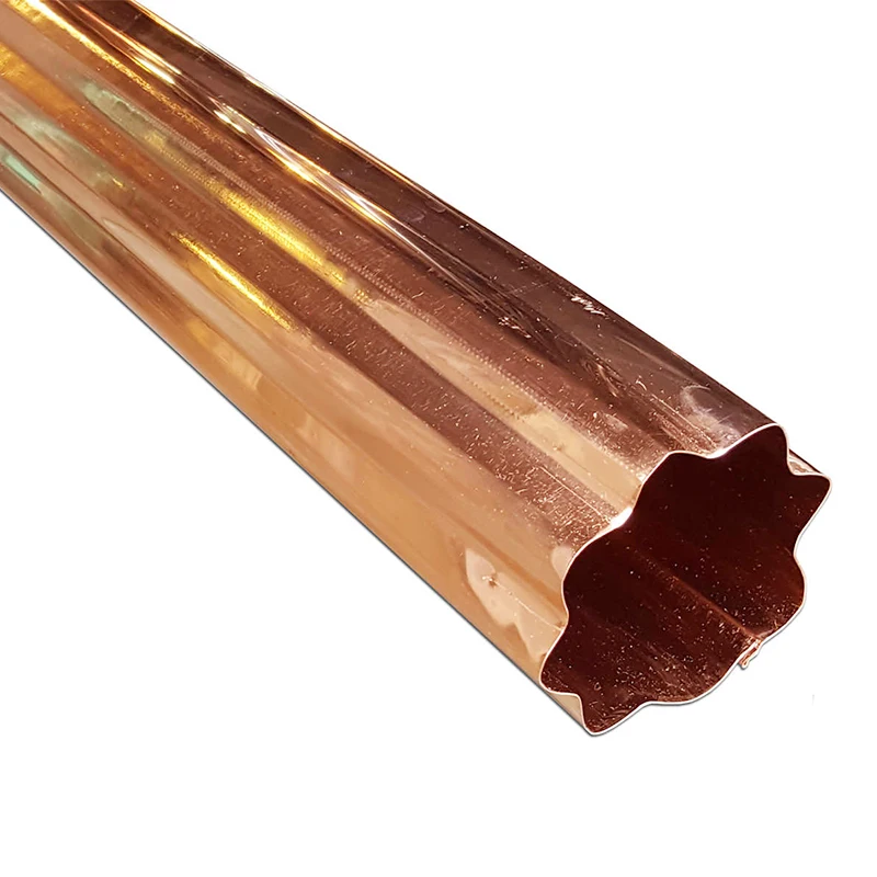 light weight flexible copper tubular downspout Metal downspout Plain Round downspout pipes