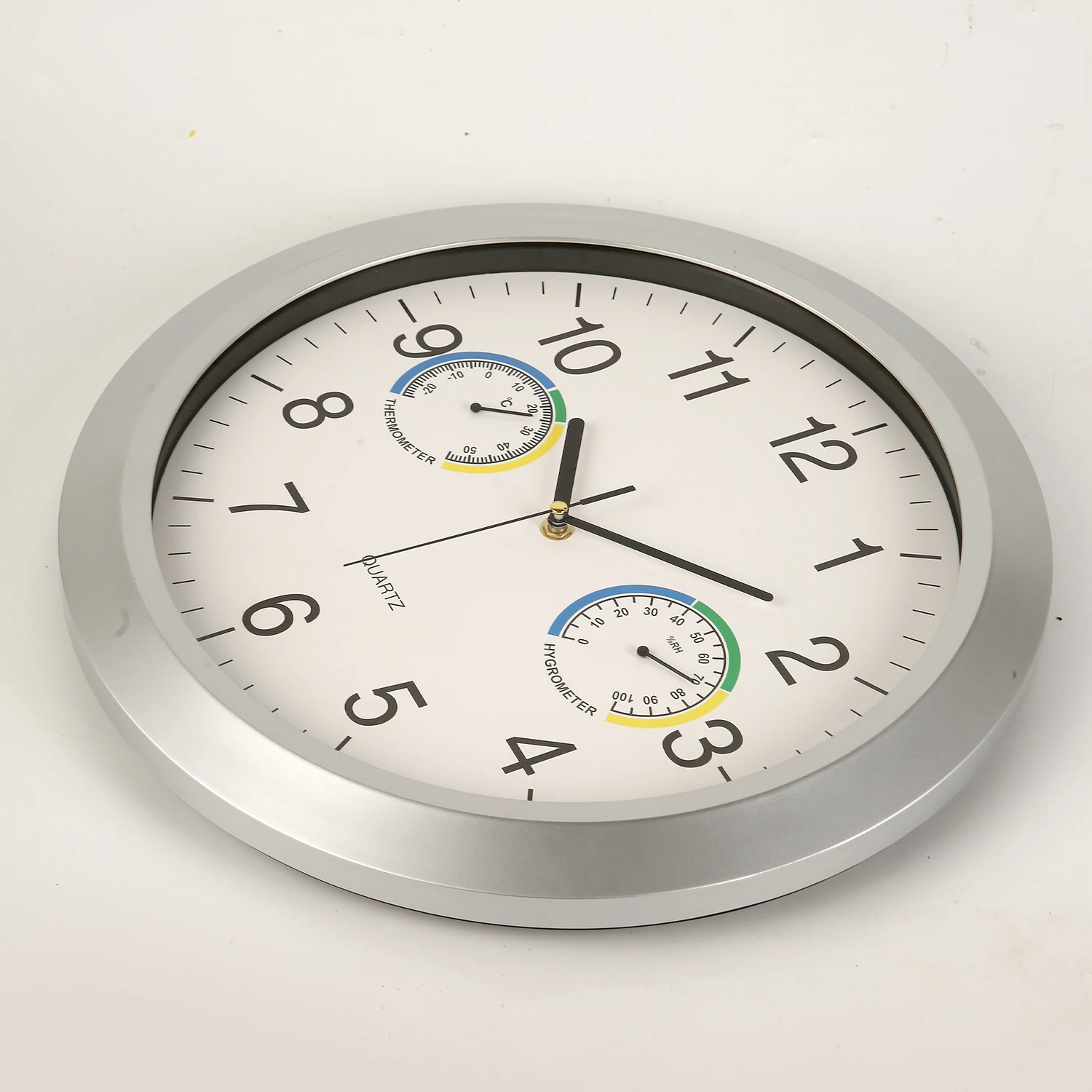 Thermometer & Hygrometer Weather Station Wall Clock for Home Decoration