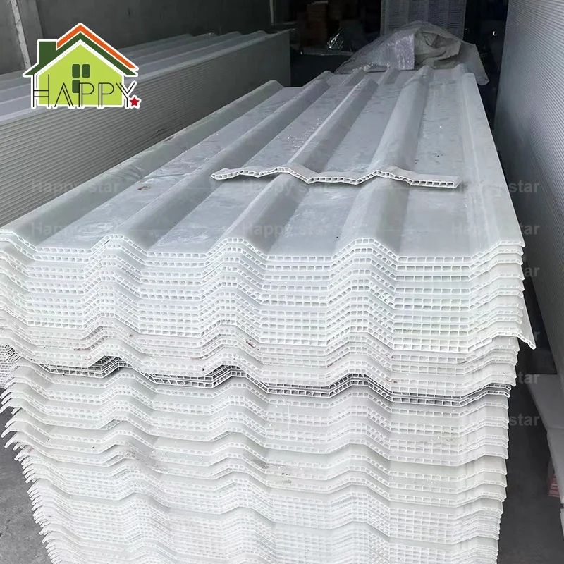 Insulated Roof panels outdoor pvc  Roofing/insulation twinwall PVC Roof tile/PVC sandwich Hollow roof sheet