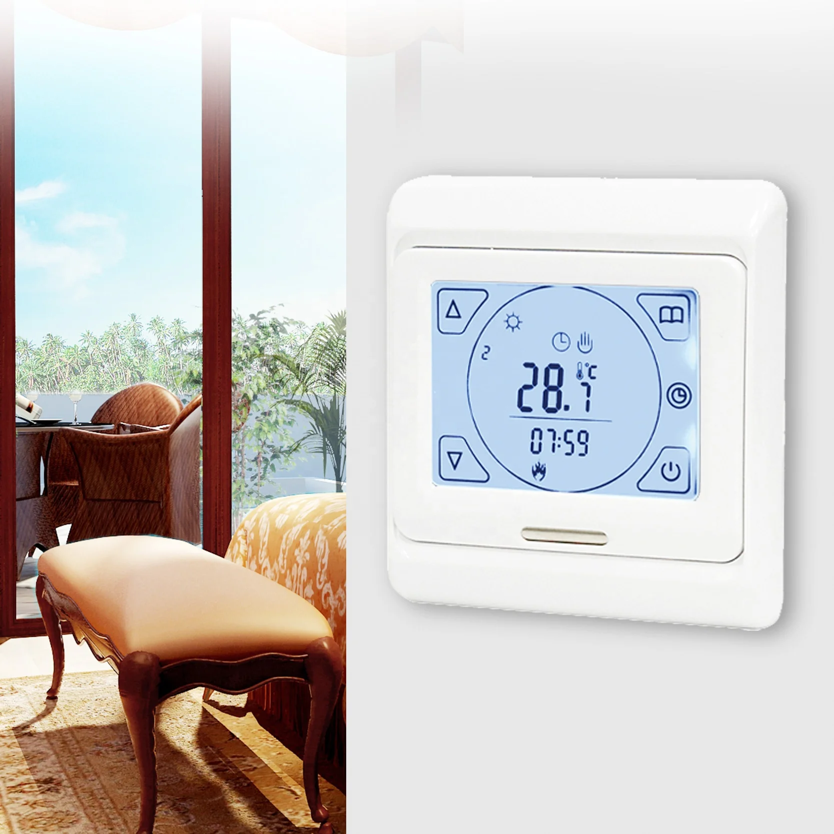 weather station thermostat kst programmable touch screen warming room china suppliers ME59