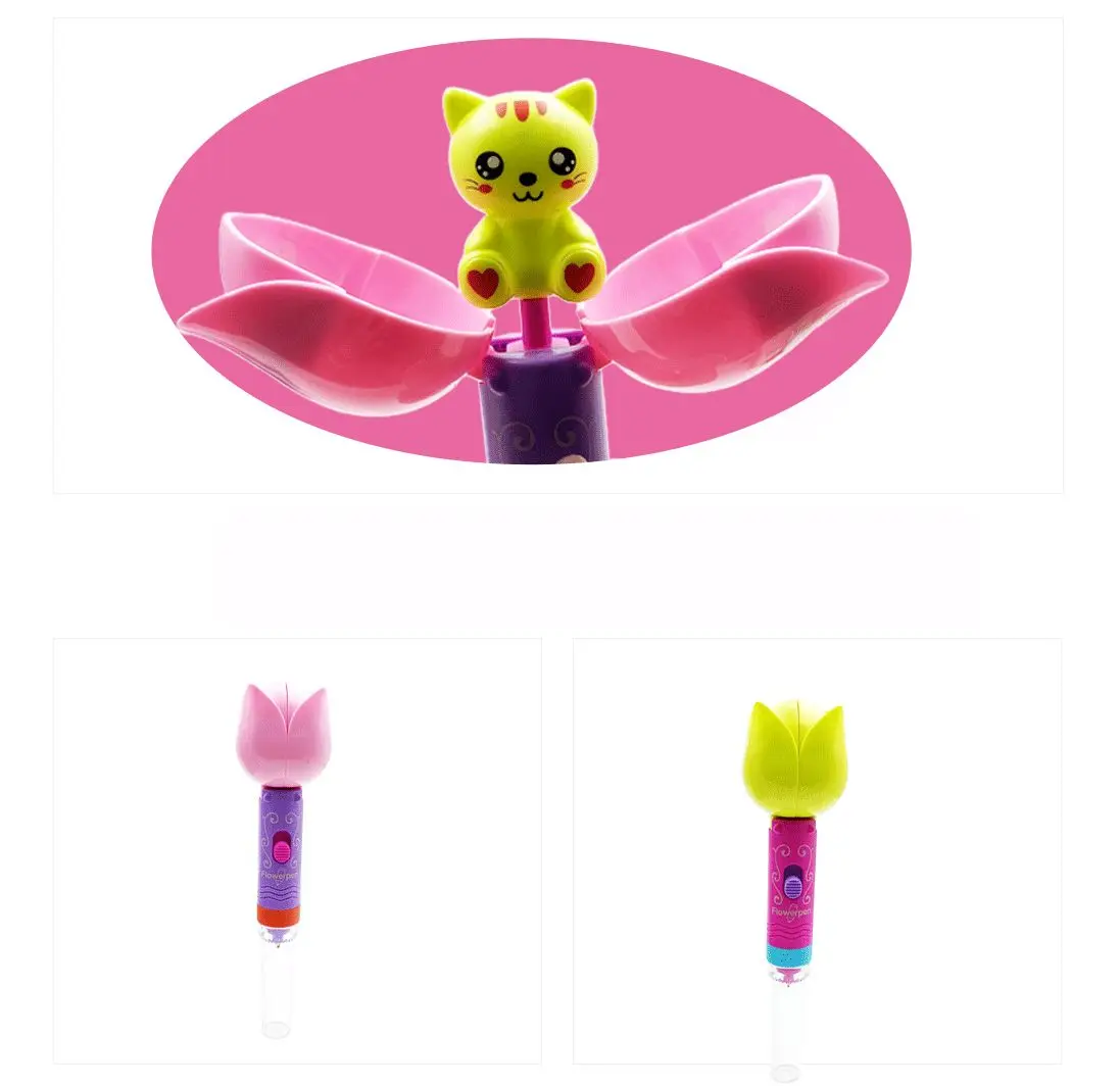 High Quality Flower Shape Candy Toy Classic Cartoon Bear Flower Funny Kids Candy Toy for Children