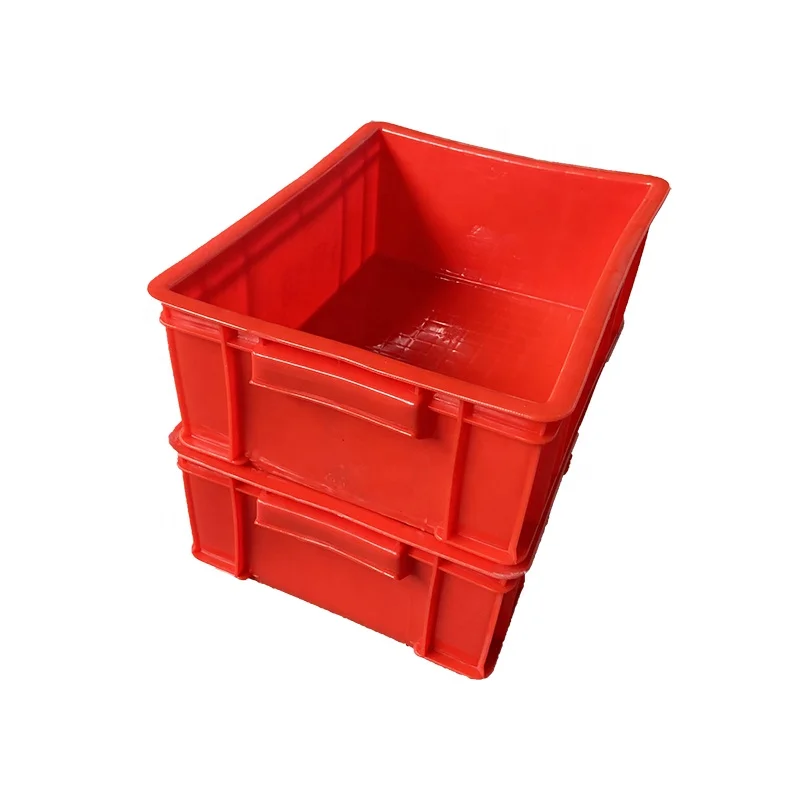 Wholesale Euro Multi Color Industrial Stack Moving Plastic Storage Parts Bins Box with Handle for Warehouse Transport