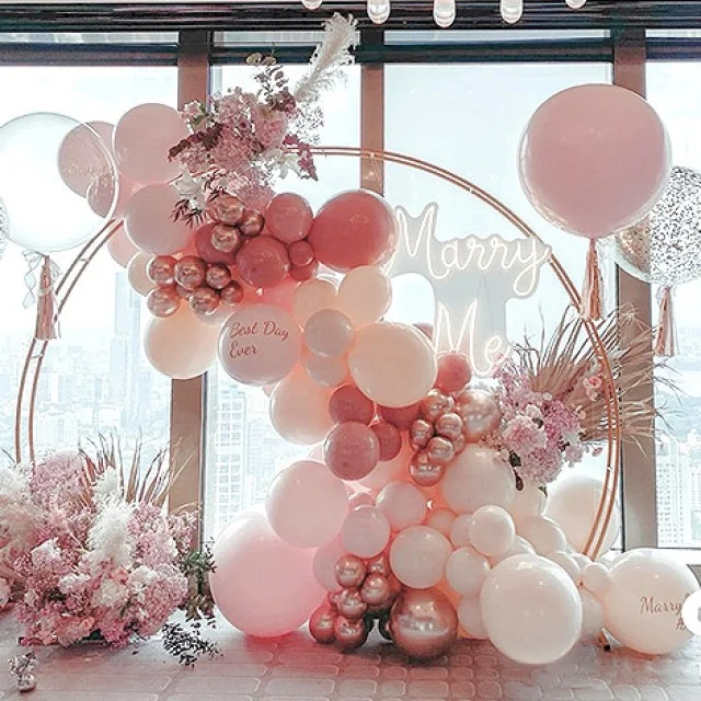 Latex Party Round Biodegradable Balloon Arch Made of Colorful Latex Balloons Wholesale Beautiful 12 Inch Decoration Custom Logo