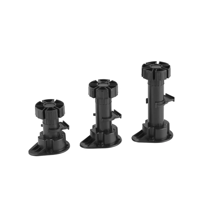 06.006 Black ABS Plastic Sofa Leg Kitchen Cabine Leveler Feet Adjustable Plastic Legs Plastic Legs for Furniture