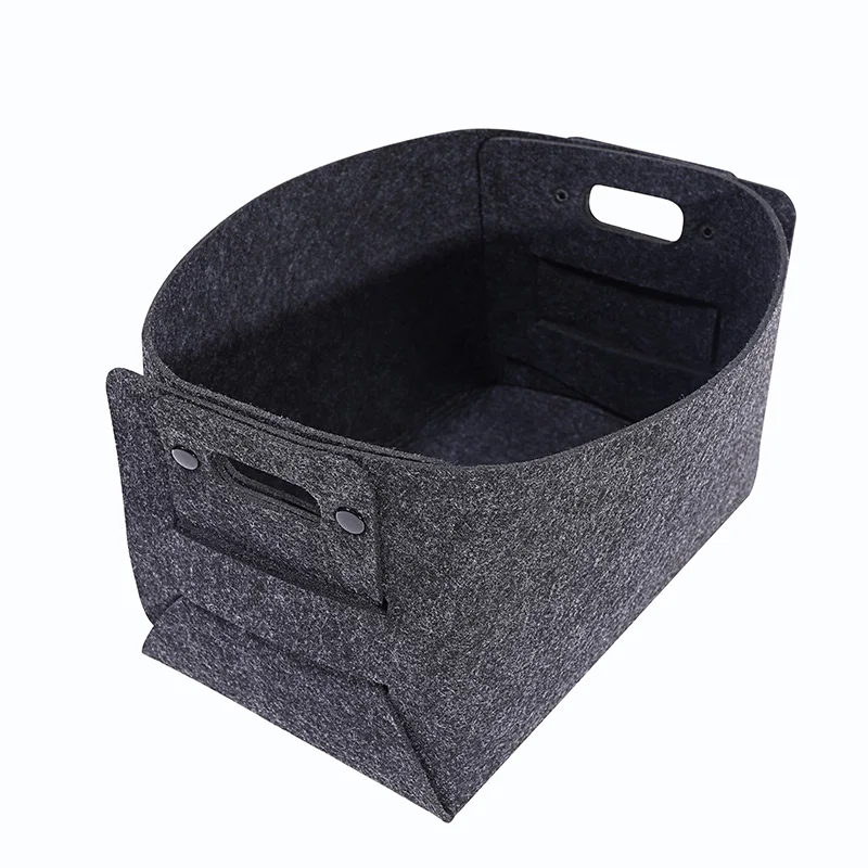 Multifunction Storage Basket Foldable Storage Bag  Felt Laundry Basket Organizer with handles for Home