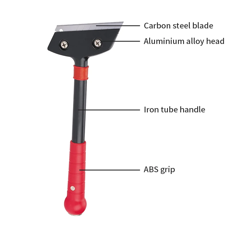 Factory direct sale large scraper tool anti-slip handle 1ft length safety steel blade cleaning scraper oven stove paint cement