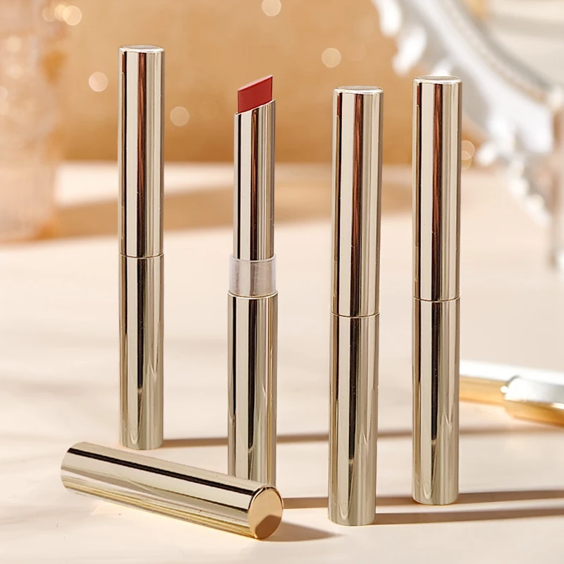 wholesale high quality private label customize vegan mini matte lipstick gold long lasting lipsticks