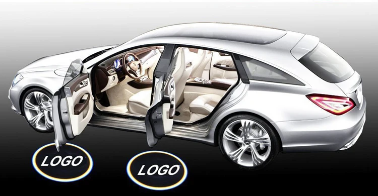 Wireless Car logo light Door Welcome Light No Drill LED Laser Ghost Shadow Projector Lamp For car