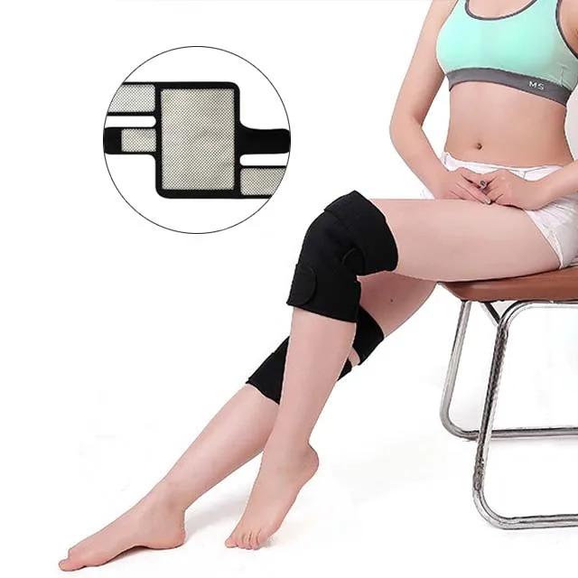 Adjustable medical tourmaline far infrared magnetic therapy knee pads brace for arthritis