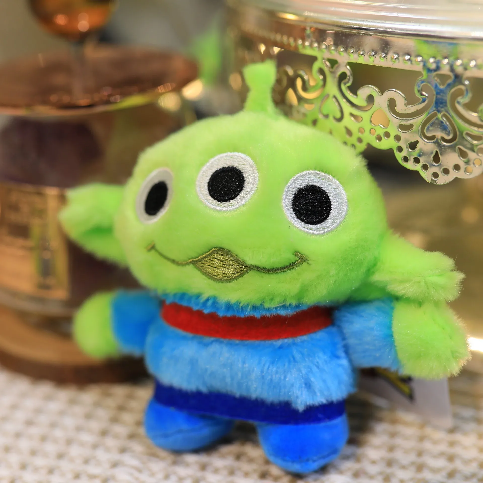 Wholesale 12cm Toy Story Aliens Plush Keychain Cute Stuffed Plush Pendant