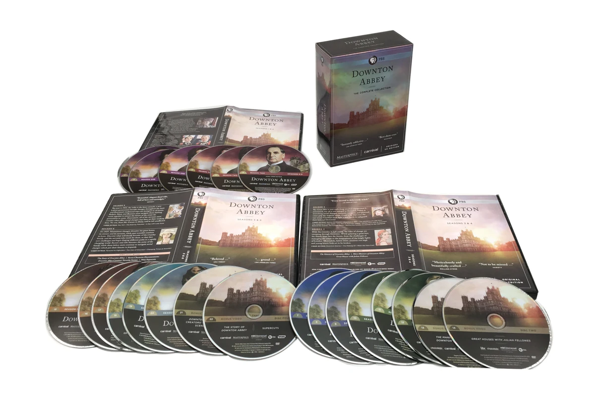 PBS Downton Abbey: The Complete Collection 22discs dvd box sets region 1 region 2 dvd factory supply fast shipping DHL UPS
