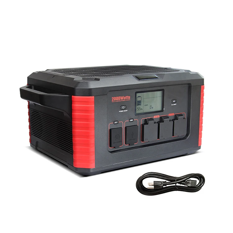 Professional 2000W Large Capacity Portable Power Station for Camping emergency power bank