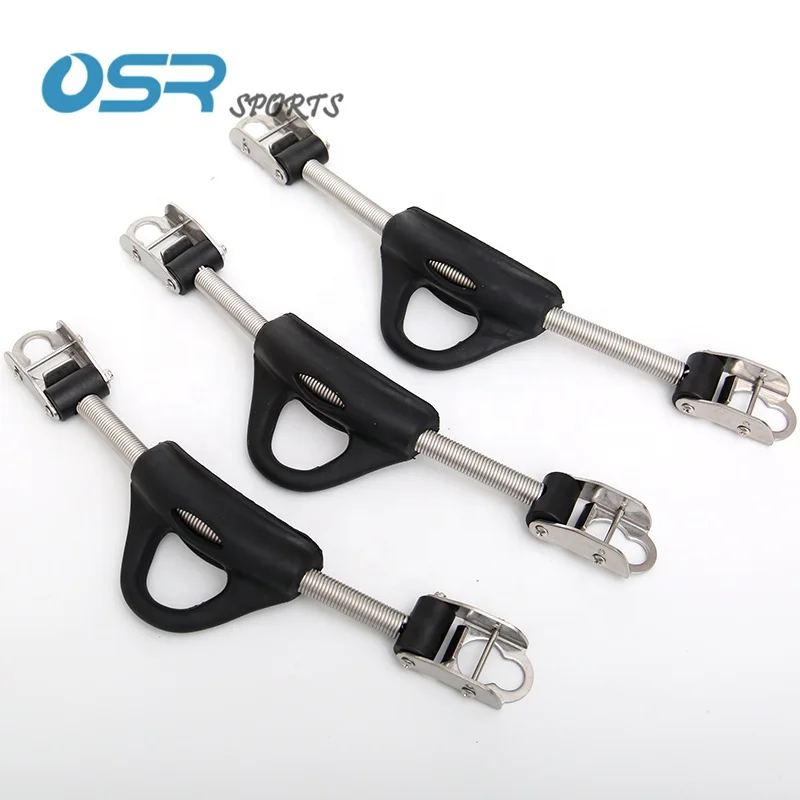 1pair stainless steel fin strap with soft rubber curved to fit heel 3 sizes S M L