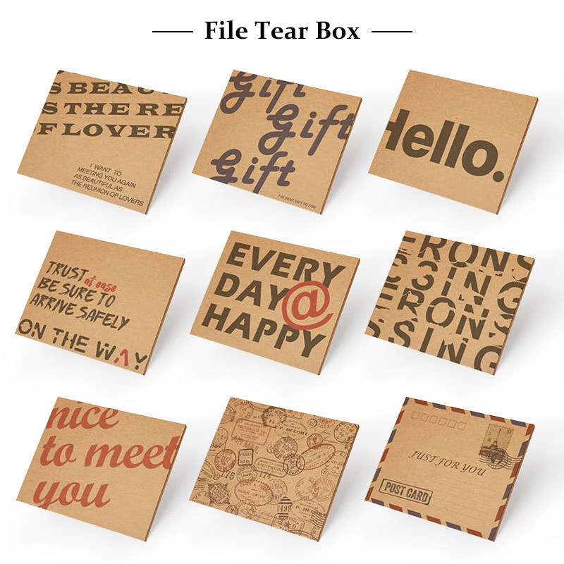 Document Envelope Zipper Box Logistics Ultra-thin Reinforcement No Tape Hand Tear Paper Box Invoice Contract Report Package