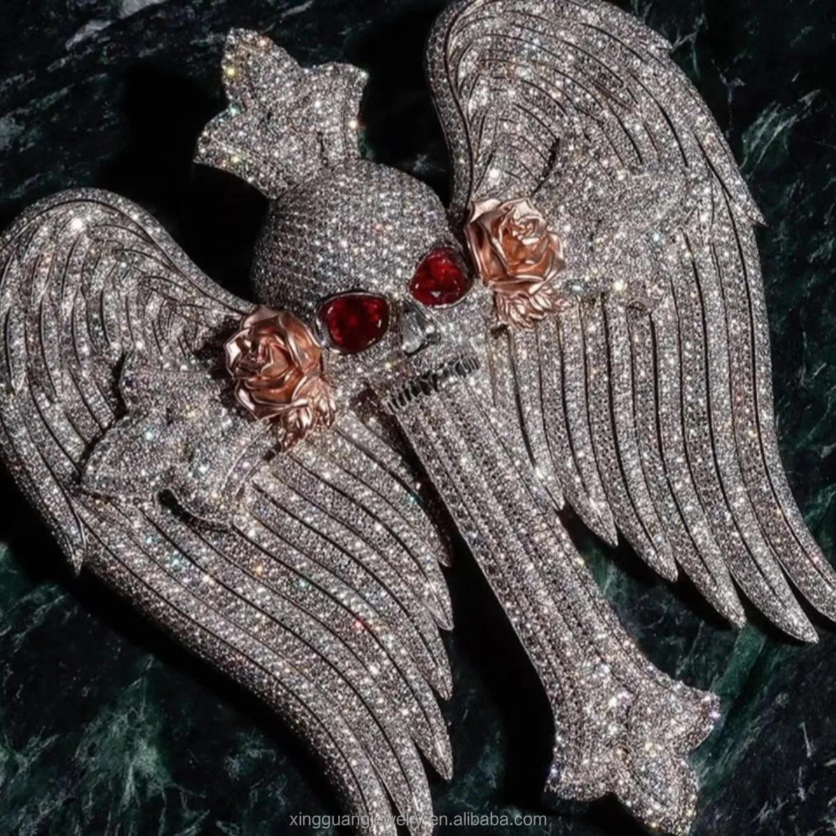 Custom  Iced Out Fashion Pendant Hand set VVS Moissanite Diamond Pendant 925 Silver Hip Hop Fine Jewelry Pendants for rapper